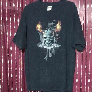 Mens XL Black Disney Pirates of the Caribbean Short Sleeve T shirt